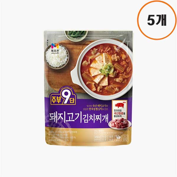[목우촌] 주부9단 돼지고기 김치찌개 450g 5개